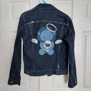 Upcycled Original Design Uniqlo Denim Jacket Blue Jean Button Up